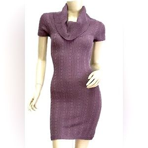 BCBG MaxAzria Purle Cowl Neck Knit Sweater Dress Size Small